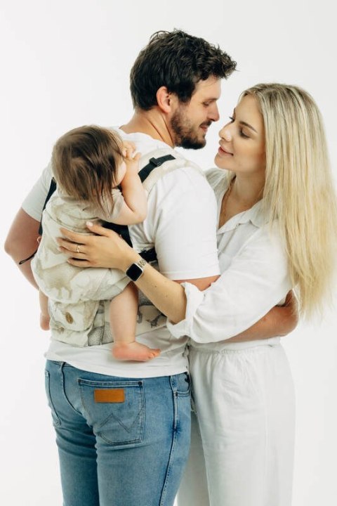 Nosidełko LennyUpGrade PRO z tkaniny żakardowej 100% bawełna , rozmiar standard - PARK JURAJSKI - ICE DESERT