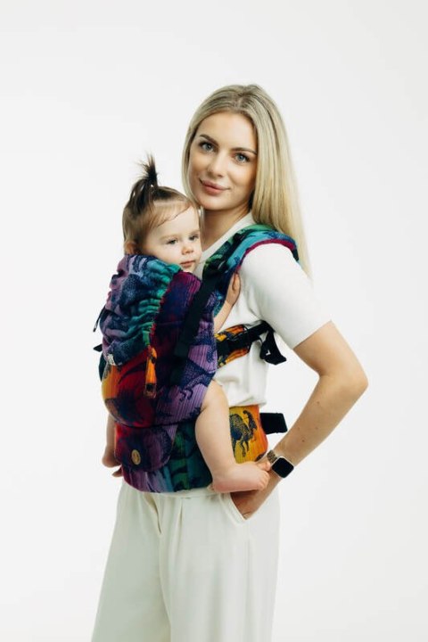 Nosidełko LennyUpGrade PRO z tkaniny żakardowej 100% bawełna , rozmiar standard - PARK JURAJSKI - NOWA ERA