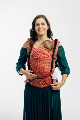 Nosidełko LennyUpGrade PRO z tkaniny żakardowej 100% bawełna , rozmiar standard - PAWI OGON - HOLIDAY