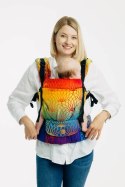 Nosidełko LennyUpGrade PRO z tkaniny żakardowej 100% bawełna , rozmiar standard - TĘCZOWY LOTOS