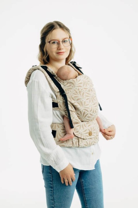 Nosidełko LennyUpGrade PRO z tkaniny żakardowej, 50% bawełna, 50% wiskoza bambusowa, rozmiar standard - INFINITY - GOLDEN HOUR