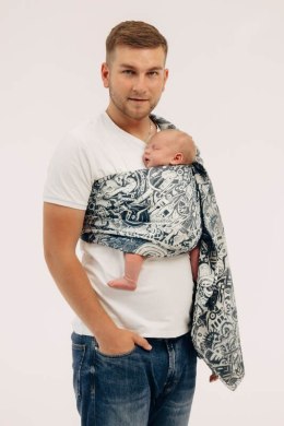 Żakardowa chusta kółkowa do noszenia dzieci, (100% bawełna), ramię bez zakładek - CLOCKWORK - FIX IT - standard 1.8m