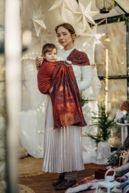 Żakardowa chusta kółkowa do noszenia dzieci, (100% bawełna), ramię bez zakładek - INFINITY - GERDA - standard 1.8m