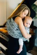 Żakardowa chusta kółkowa do noszenia dzieci, (100% bawełna), ramię bez zakładek - MELODY - POLONAISE - standard 1.8m