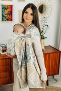 Żakardowa chusta kółkowa do noszenia dzieci, 100% bawełna, ramię bez zakładek - PARK JURAJSKI - ICE DESERT - standard 1.8m