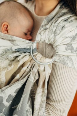 Żakardowa chusta kółkowa do noszenia dzieci, 100% bawełna, ramię bez zakładek - PARK JURAJSKI - ICE DESERT - standard 1.8m