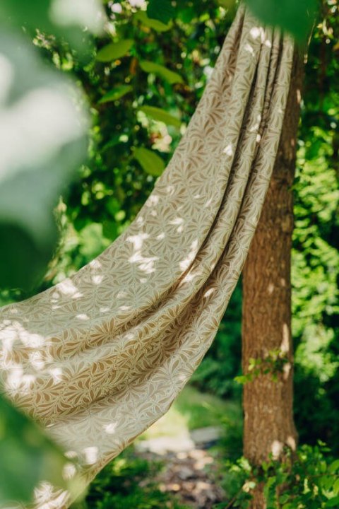 Żakardowa chusta kółkowa do noszenia dzieci, 50% bawełna, 50% wiskoza bambusowa, ramię bez zakładek - INFINITY - GOLDEN HOUR - s