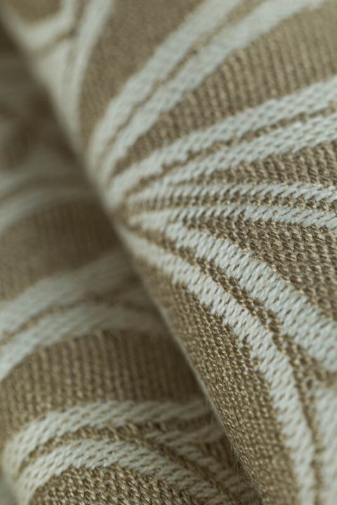 Żakardowa chusta kółkowa do noszenia dzieci, 50% bawełna, 50% wiskoza bambusowa, ramię bez zakładek - INFINITY - GOLDEN HOUR - s