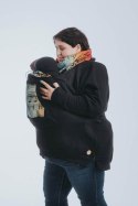 Bluza do noszenia dzieci 3.0 - Czarna z Symfonią Tęczą Dark - rozmiar 3XL