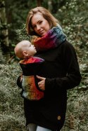 Bluza do noszenia dzieci 3.0 - Czarna z Symfonią Tęczą Dark - rozmiar XXL