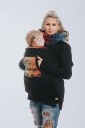 Bluza do noszenia dzieci 3.0 - Czarna z Symfonią Tęczą Dark - rozmiar XXL