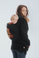 Bluza do noszenia dzieci 3.0 - Czarna z Symfonią Tęczą Dark - rozmiar XXL
