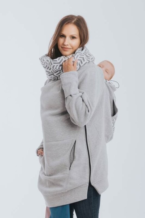 Bluza do noszenia dzieci 3.0 - Szary Melanż z Perłą - rozmiar S