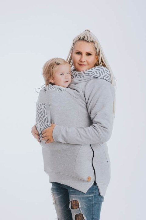Bluza do noszenia dzieci 3.0 - Szary Melanż z Perłą - rozmiar S