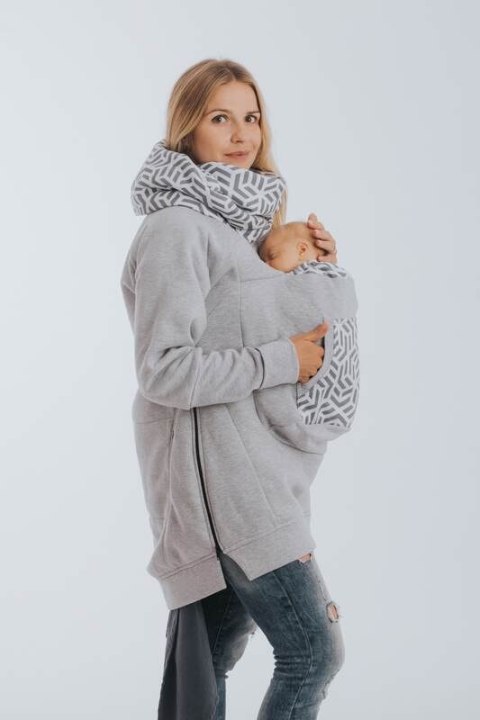 Bluza do noszenia dzieci 3.0 - Szary Melanż z Perłą - rozmiar S