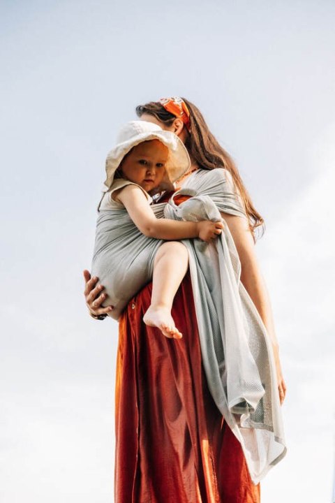 Chusta kółkowa do wody, (100% poliester), ramię bez zakładek - GREY MESH - standard 1.8m