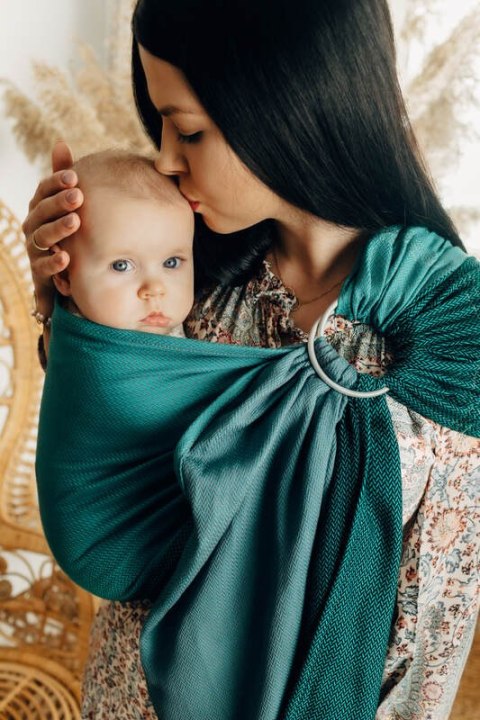 Chusta kółkowa, splot jodełkowy, (100% bawełna), ramię bez zakładek - MAŁA JODEŁKA SALSA - standard 1.8m (drugi gatunek)