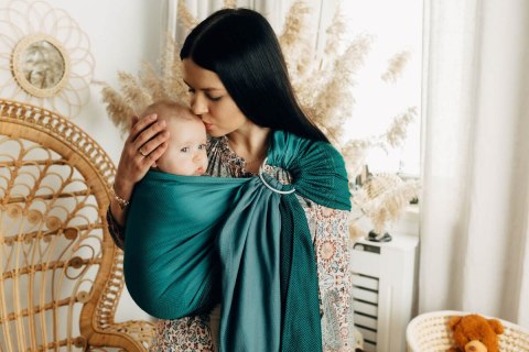 Chusta kółkowa, splot jodełkowy, (100% bawełna), ramię bez zakładek - MAŁA JODEŁKA SALSA - standard 1.8m (drugi gatunek)