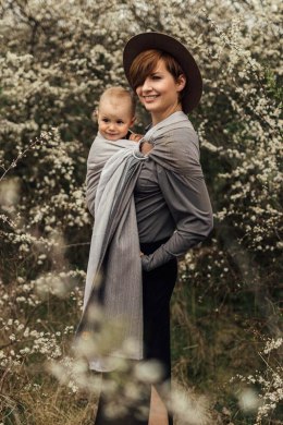 Chusta kółkowa, splot jodełkowy, ramię bez zakładek (100% bawełna) - MAŁA JODEŁKA OMBRE RAGTIME - standard 1.8m