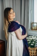 Chusta kółkowa, splot żakardowy, ramię bez zakładek (100% bawełna) - DZIKIE WINO - BOUQUET - standard 1.8m