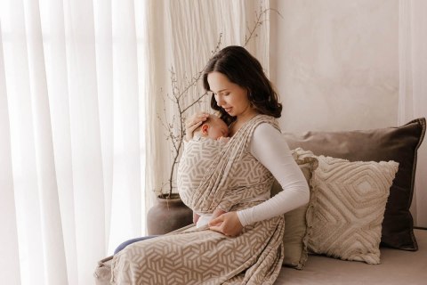 Chusta tkana, splot żakardowy, (62% bawełna, 38% wiskoza bambusowa) - TETRIS - PRESTO - rozmiar M