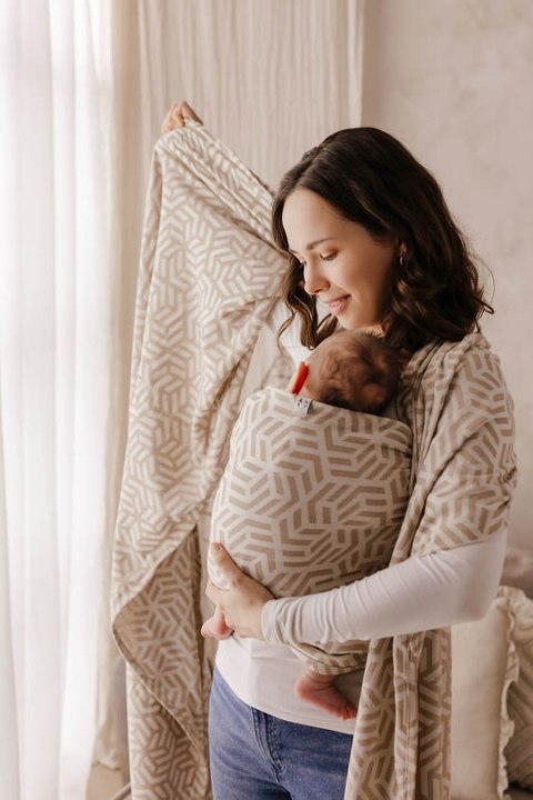 Chusta tkana, splot żakardowy, (62% bawełna, 38% wiskoza bambusowa) - TETRIS - PRESTO - rozmiar M