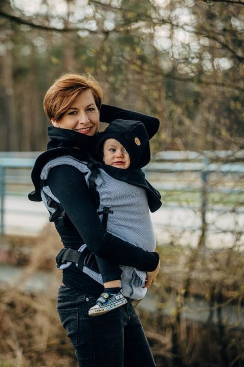 Golfik dla dziecka i mamy (dzianina dresowa) - Czarny