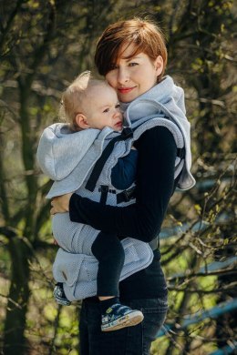 Golfik dla dziecka i mamy (dzianina dresowa) - Szary Melanż