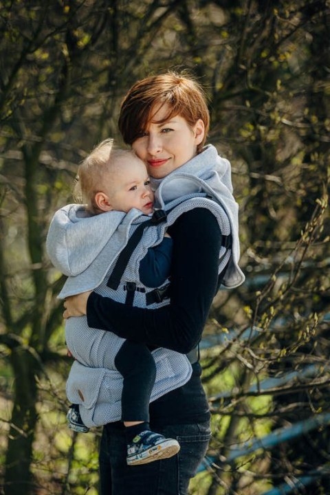 Golfik dla dziecka i mamy (dzianina dresowa) - Szary Melanż