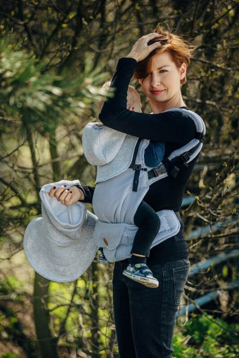 Golfik dla dziecka i mamy (dzianina dresowa) - Szary Melanż