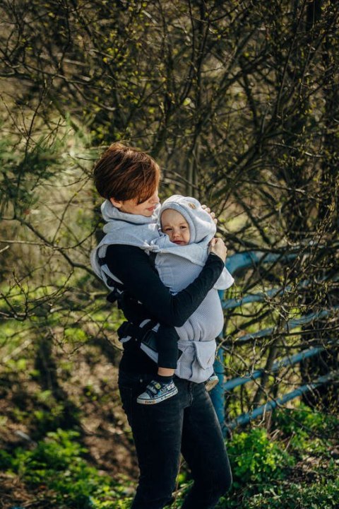 Golfik dla dziecka i mamy (dzianina dresowa) - Szary Melanż