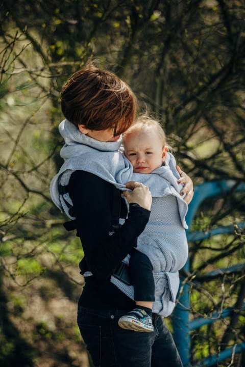 Golfik dla dziecka i mamy (dzianina dresowa) - Szary Melanż