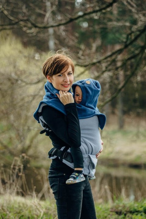 Golfik dla dziecka i mamy (polar) - Niebieski