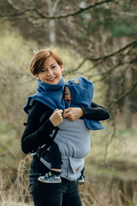 Golfik dla dziecka i mamy (polar) - Niebieski