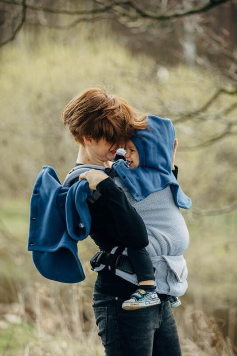 Golfik dla dziecka i mamy (polar) - Niebieski