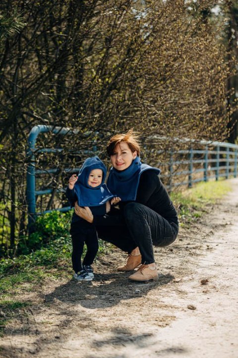 Golfik dla dziecka i mamy (polar) - Niebieski