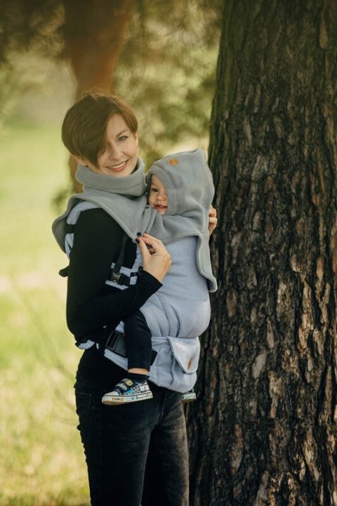 Golfik dla dziecka i mamy (polar) - Szary