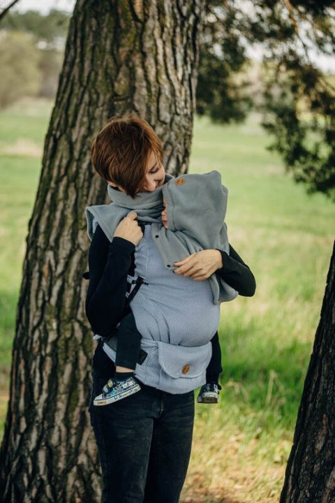 Golfik dla dziecka i mamy (polar) - Szary