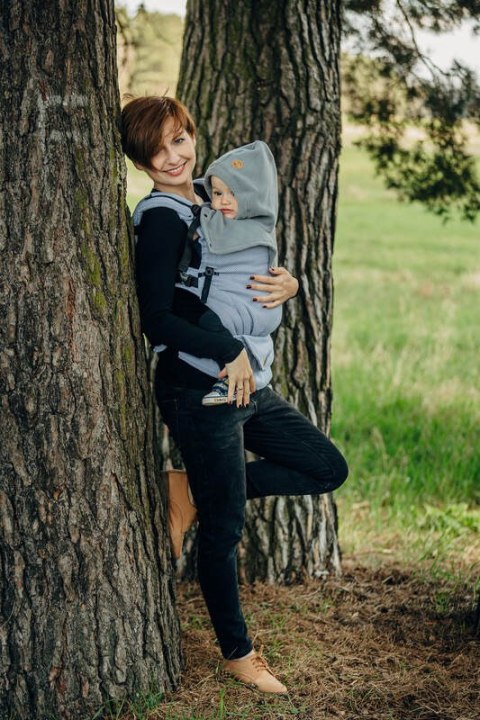 Golfik dla dziecka i mamy (polar) - Szary