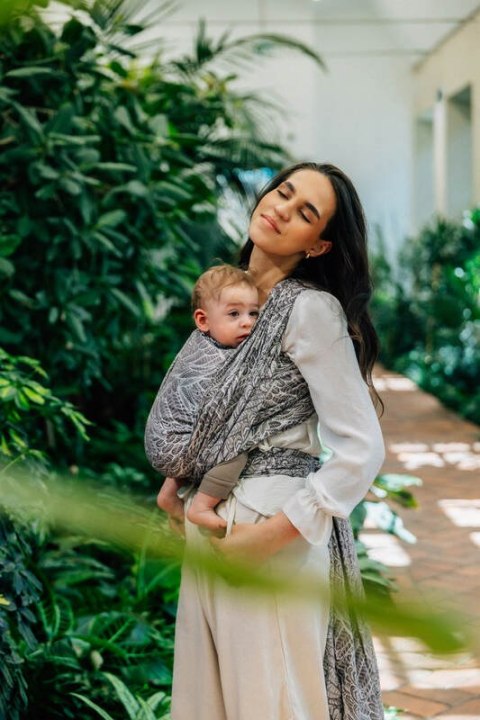 Żakardowa chusta do noszenia dzieci, 100% wiskoza bambusowa - WOLNY DUCH - GAJUSZ - rozmiar L