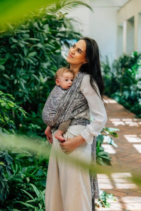 Żakardowa chusta do noszenia dzieci, 100% wiskoza bambusowa - WOLNY DUCH - GAJUSZ - rozmiar M