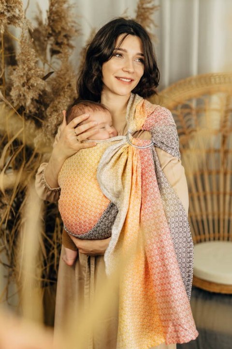 Żakardowa chusta kółkowa do noszenia dzieci, (100% bawełna), ramię bez zakładek - LITTLE LOVE - MADISON - standard 1.8m