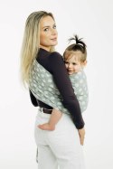 Żakardowa chusta kółkowa do noszenia dzieci, (100% bawełna), ramię bez zakładek - POLKA DOTS - PLOP - standard 1.8m