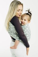 Żakardowa chusta kółkowa do noszenia dzieci, (100% bawełna), ramię bez zakładek - POLKA DOTS - PLOP - standard 1.8m