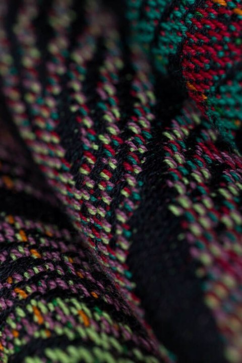 Żakardowa chusta kółkowa do noszenia dzieci, (100% bawełna), ramię bez zakładek - RAINFOREST - DIVERSE - standard 1.8m