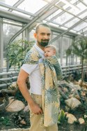 Żakardowa chusta kółkowa do noszenia dzieci, (100% bawełna), ramię bez zakładek - RAINFOREST - SELVA - standard 1.8m