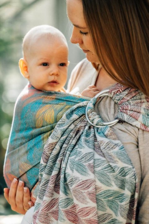 Żakardowa chusta kółkowa do noszenia dzieci, (100% bawełna), ramię bez zakładek - ZAPLĄTANI - PLAIT - standard 1.8m