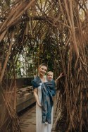 Żakardowa chusta kółkowa do noszenia dzieci, ramię bez zakładek, (54% bawełna, 46% TENCEL™ Lyocell) - RAINFOREST - NOCTURNAL - s