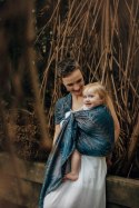 Żakardowa chusta kółkowa do noszenia dzieci, ramię bez zakładek, (54% bawełna, 46% TENCEL™ Lyocell) - RAINFOREST - NOCTURNAL - s