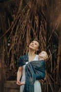 Żakardowa chusta kółkowa do noszenia dzieci, ramię bez zakładek, (54% bawełna, 46% TENCEL™ Lyocell) - RAINFOREST - NOCTURNAL - s